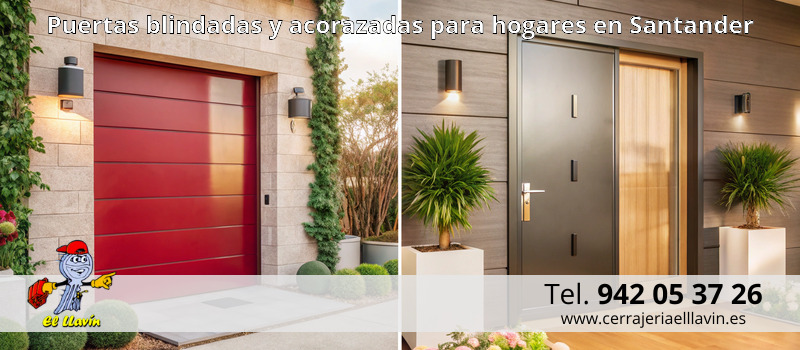 Puertas blindadas y acorazadas para hogares en Santander