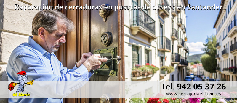 Reparación de cerraduras en puertas de acceso en Santander