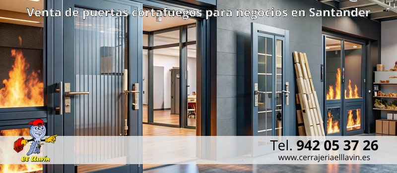 Venta de puertas cortafuegos para negocios en Santander